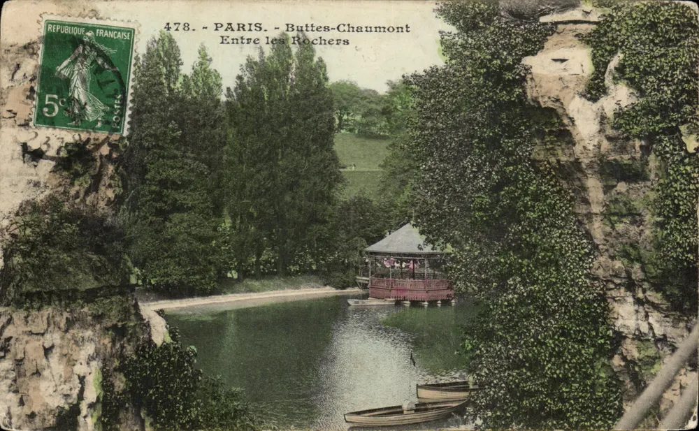 Paris - Buttes-Chaumont - Zwischen den Felsen — unbekannter Verlag, Nr. 478 - Vorderseite