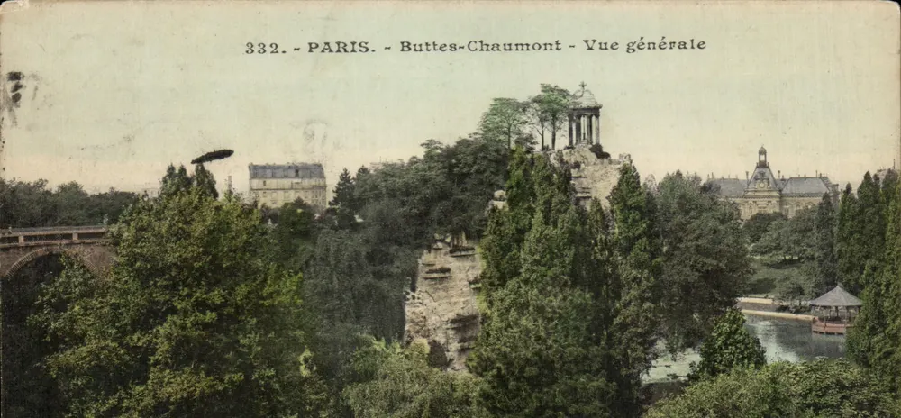 Paris - Buttes-Chaumont - Allgemeine Ansicht — anonymer Verlag, n° 332 - Vorderseite