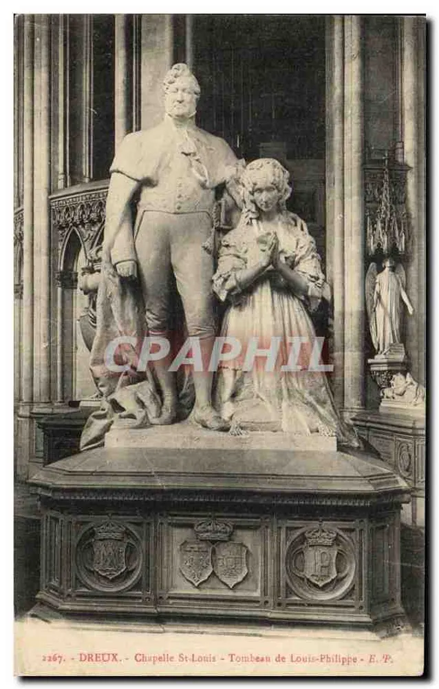 Dreux - Kapelle Saint-Louis - Grabmal von Louis-Philippe - E.P. - Vorderseite