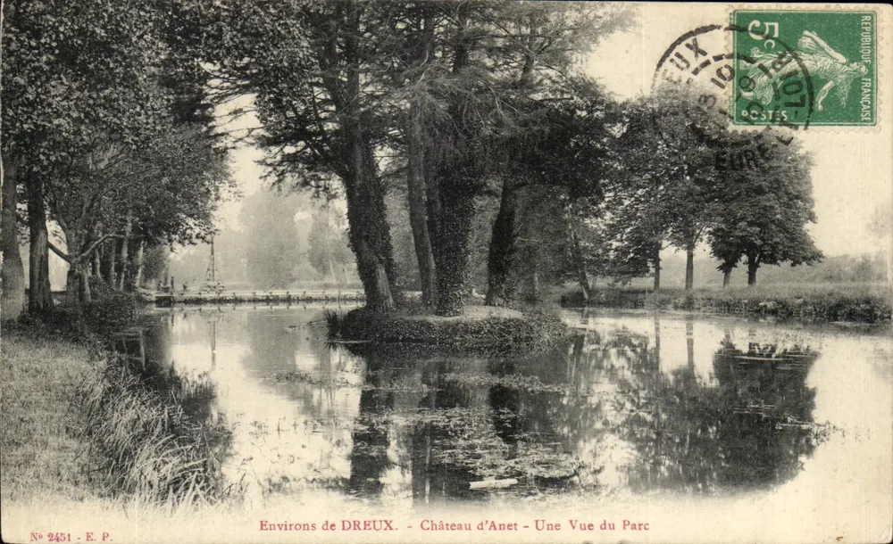 Umgebung von DREUX - Château d'Anet - Eine Ansicht des Parks — E.P. n°2451 - Vorderseite