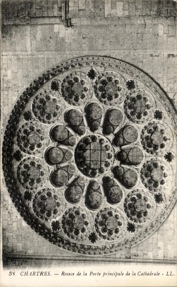Chartres — Rosette der Haupteingangstür der Kathedrale — LL. - Vorderseite