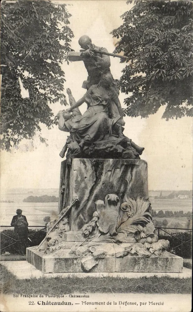Châteaudun — Monument der Verteidigung, von Mercié — Sté Française de Phototypie - Vorderseite