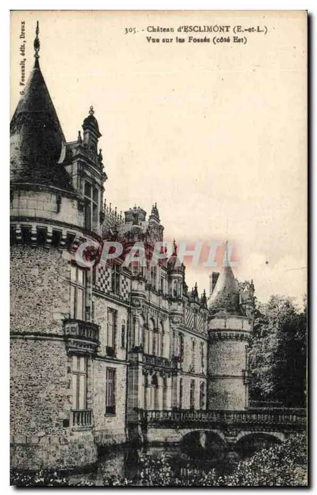 Schloss ESCLIMONT (E.-et-L.) — Ansicht der Schanzen (Ostseite) — G. Fournail, Dreux, n° 305 - Vorderseite
