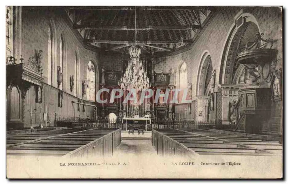 Normandie — Die Kirche von La Loupe — Verlag A. Loupe, Seriennummer 'La C.P.A.' - Vorderseite
