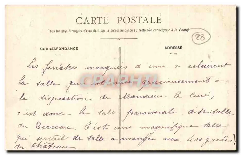 Châteaudun — O Castelo, Fachada Norte — Editor Modéages, n°75 - Verso