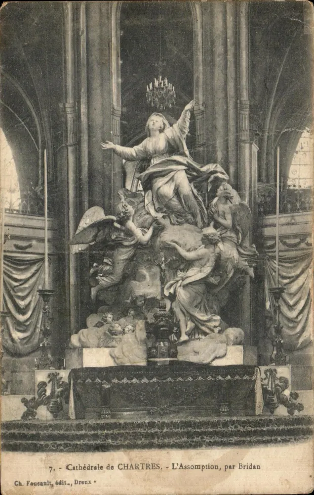 Cathédrale de Chartres — L'Assomption, par Bridan — Ch. Foucault, édit., Dreux - Frente