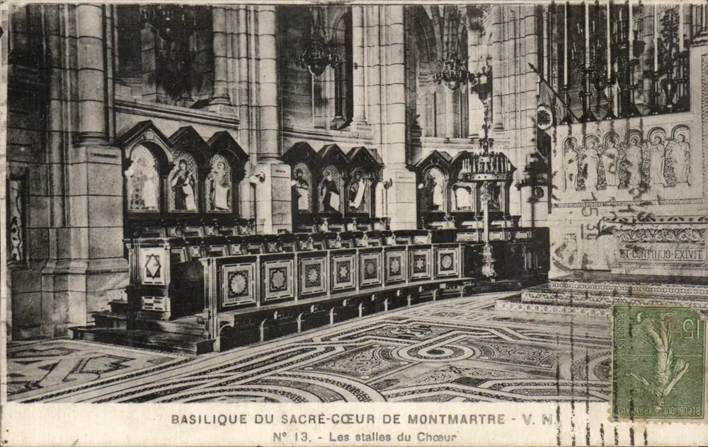Basilika des Heiligen Herzens von Montmartre — Die Chorbanken — V. N. N° 13 - Vorderseite
