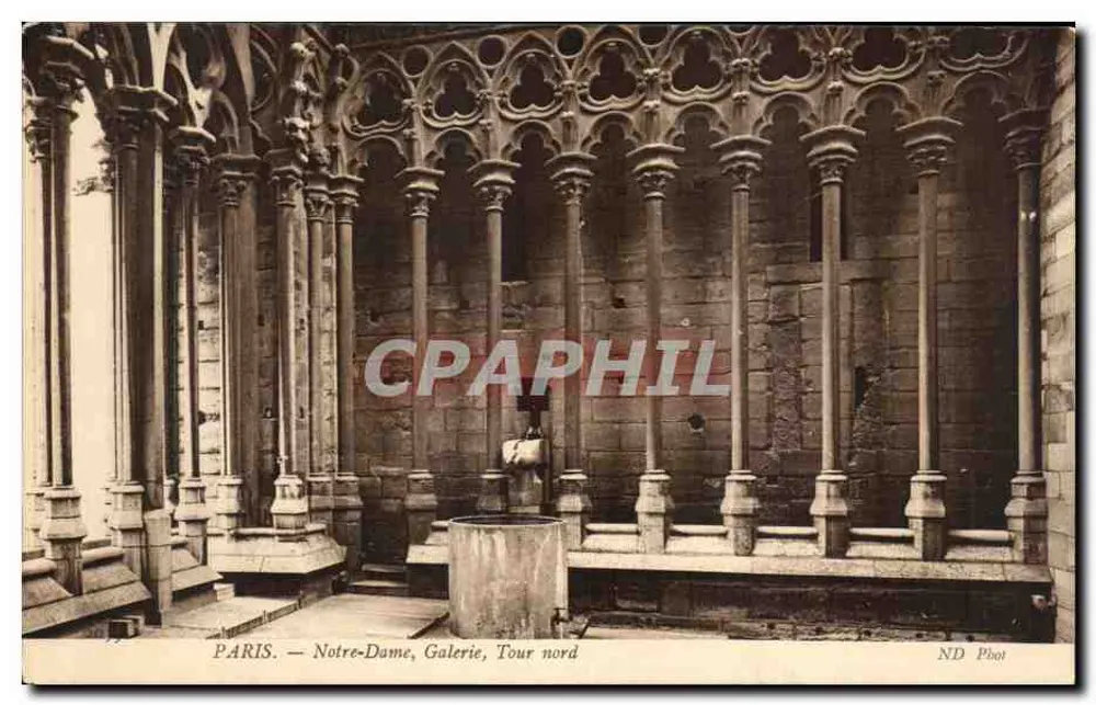 Paris — Notre-Dame, Galerie, Nordturm — ND Pbot - Vorderseite