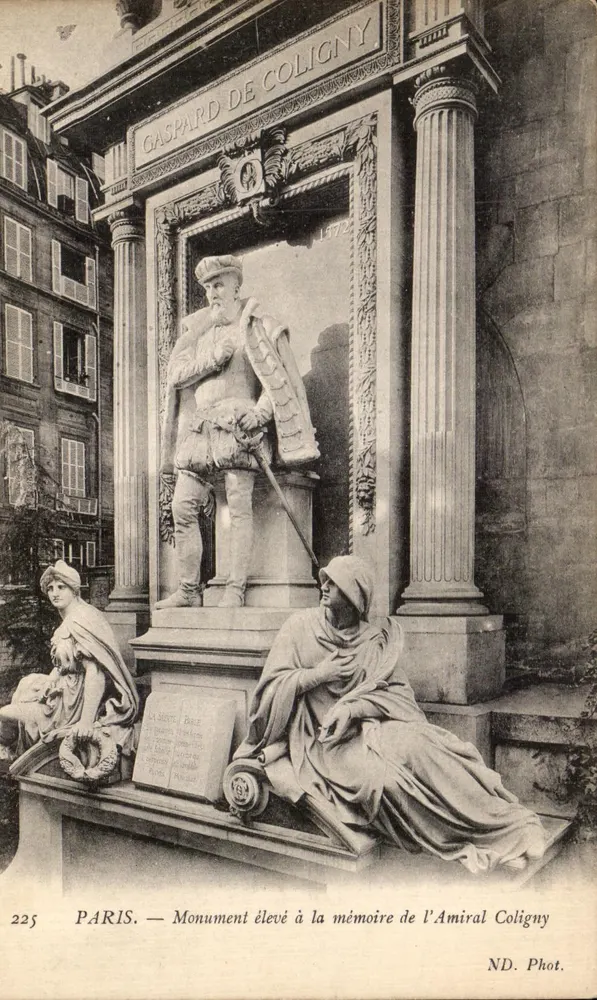 Paris — Monument errichtet zur Erinnerung an den Admiral Coligny — ND. Phot. - Vorderseite