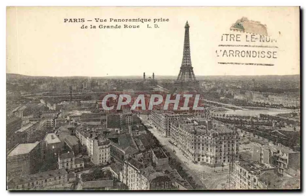 PARIS — Panoramablick vom Grande Roue — L. D. - Vorderseite