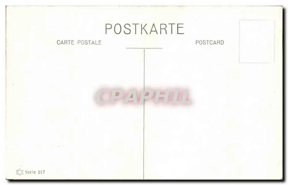 Paysage nocturne avec moulin à vent — scène de rivière et maison — éditeur non identifié, série 217 - Verso