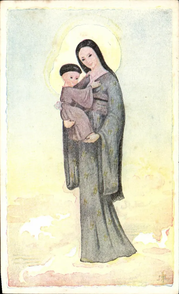 Unsere Liebe Frau von Japan — Gebet für Kinder — Pontifikale Arbeit der Heiligen Kindheit - Vorderseite