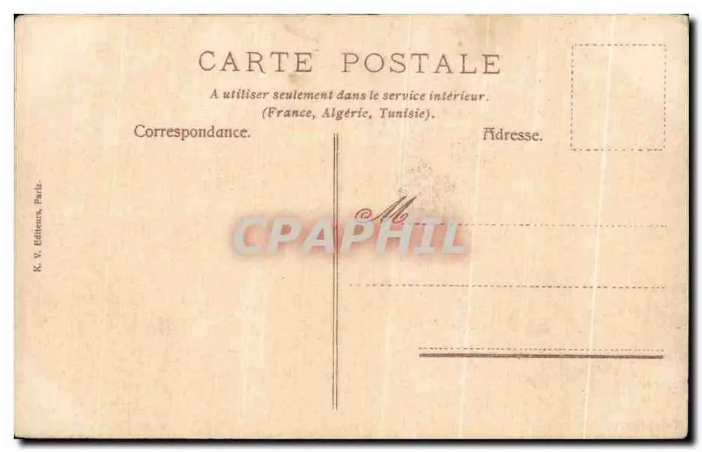 Cena de campo — agricultores com carruagem de leite — K. V. Editores, Paris - Verso