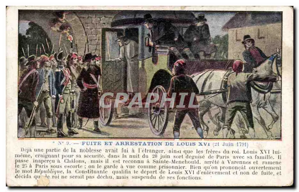 Flucht und Verhaftung von Ludwig XVI — Nr. 9 — 21. Juni 1791 - Vorderseite