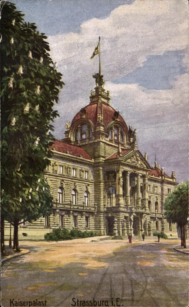 Kaiserpalast — Strassburg i.E. — Wiedemann's Künstlerkarte, série Wiro, n°3452 - Frente