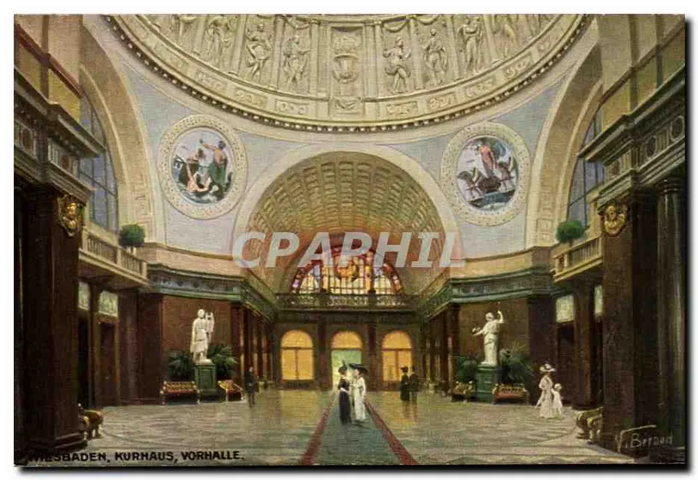 Wiesbaden, Kurhaus, Vorhalle — Innenansicht — V. Berault - Vorderseite
