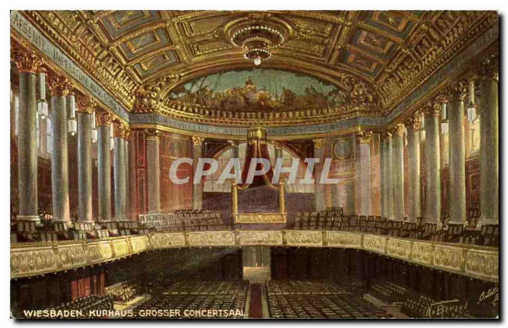 Wiesbaden. Kurhaus. Großer Konzertsaal — Innenansicht — M. Bergerud, Serie 'Oiffette' n° 2001 - Vorderseite
