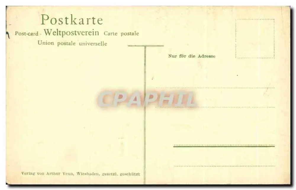 Kurhaus zu Wiesbaden — Muschelsaal — Verlag von Arthur Venn, Wiesbaden - Verso