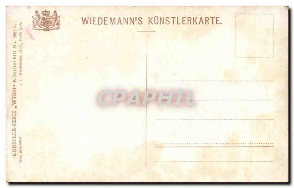 Königstein im Taunus — Blick auf Ruine und Umgebung — Wiedemann's Künstlerkarte Nr. 298212 - Rückseite