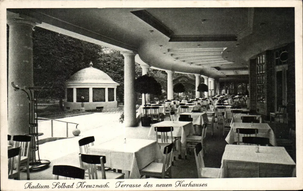 Terrasse des neuen Kurhauses — Radium Solbad Kreuznach — Ph. Does & Söhne, Bad Kreuznach - Vorderseite