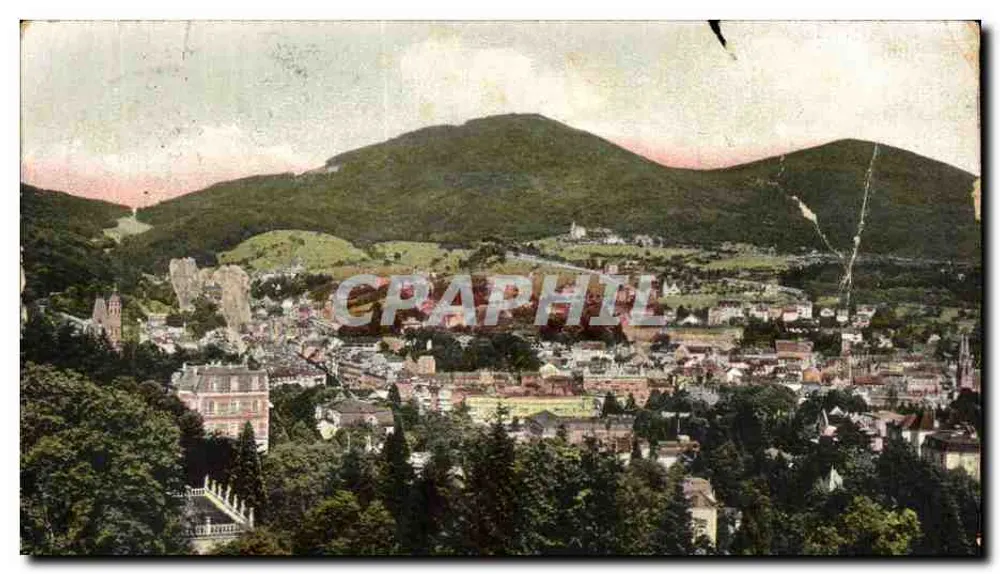 Baden-Baden — Panoramablick vom Fremersberg — Verlag: Baden-Baden, vom Fremersberg gesehen - Vorderseite