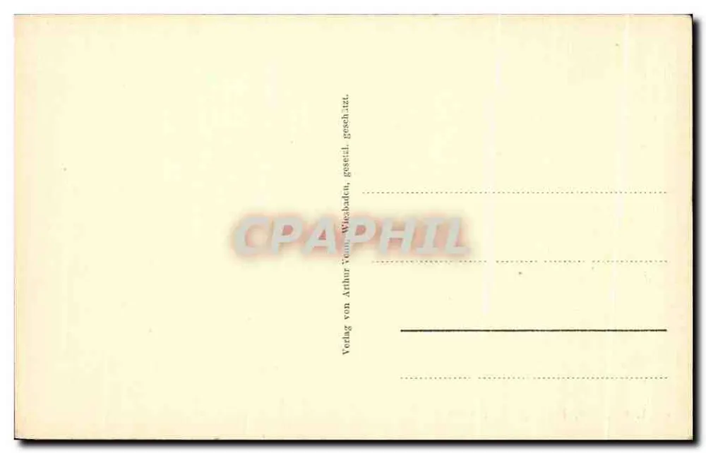 Wiesbaden, Kurhaus — Lesesaal — Verlag von Arthur von Wiesbaden - Rückseite