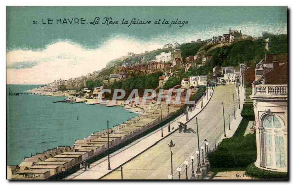 Le Havre — Die Küste, der Kliff und der Strand — G. P. - Vorderseite