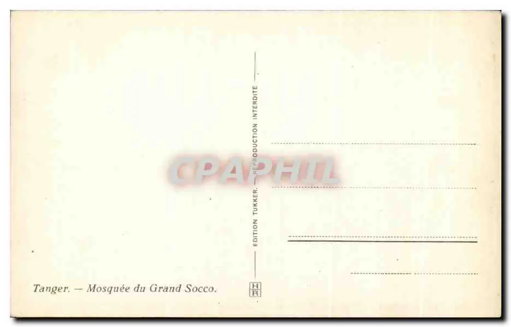 Tánger — Mezquita del Gran Socco — Edición Tukker - Reverso