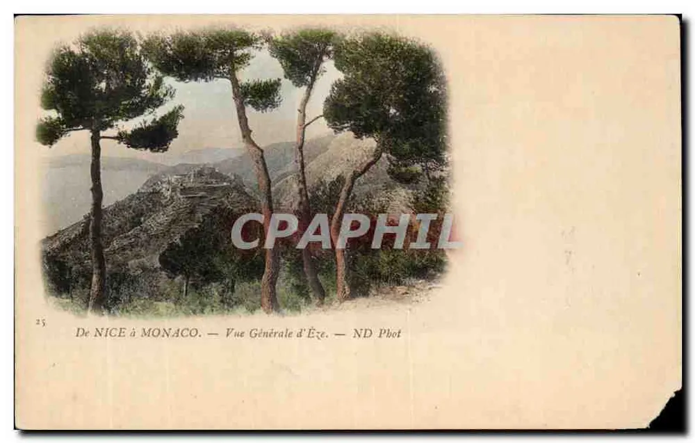 Vista Geral de Èze — De NICE a MONACO — ND Phot - Frente