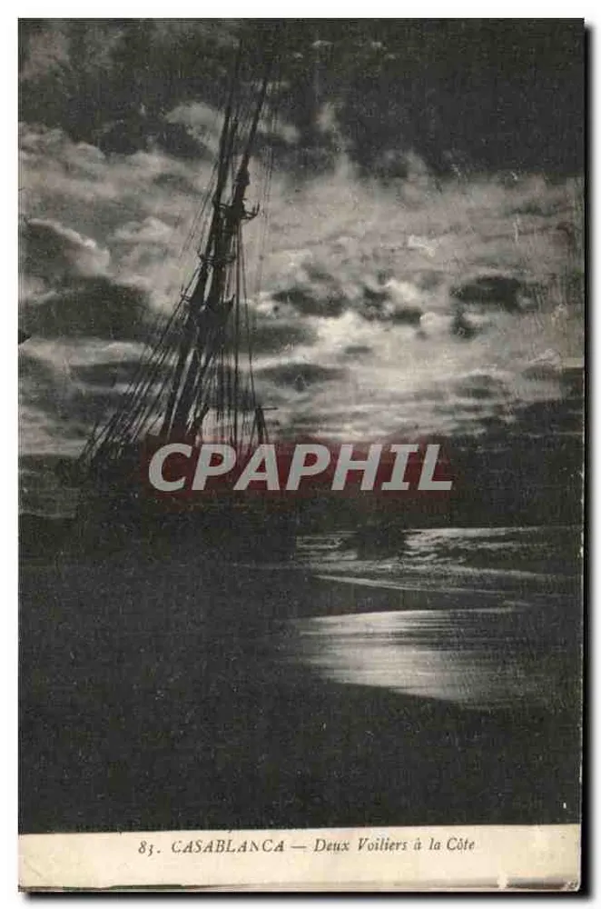 Casablanca — Zwei Segelschiffe an der Küste — Casablanca-Ausgabe, Nr. 83 - Vorderseite