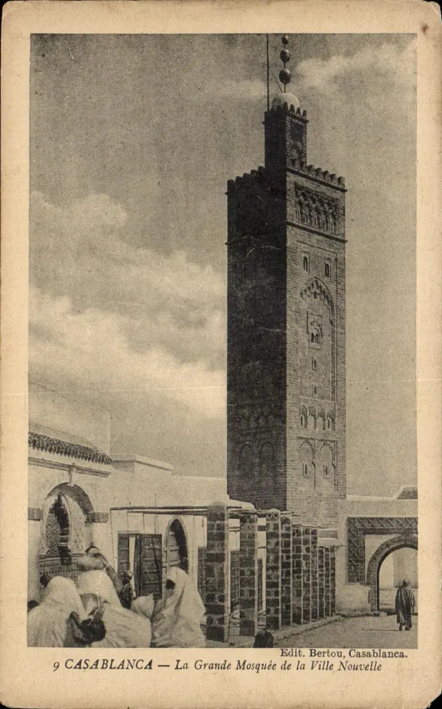 Casablanca — Die Große Moschee der Neuen Stadt — Edit. Bertou, Casablanca - Vorderseite