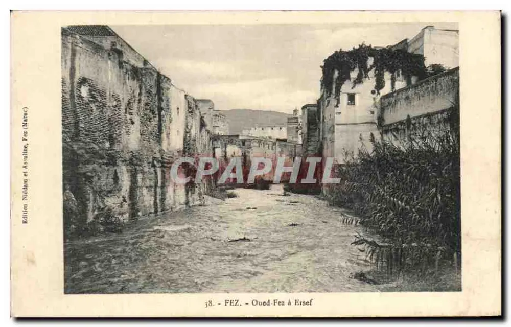 Fès - Oued Fez à Ersef — Edição Niddaou e Arvuline, Fès (Marrocos) - Frente