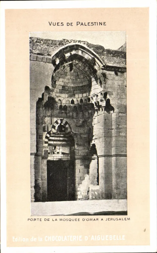 Tor der Moschee von Omar in Jerusalem — Ansichten Palästinas — Ausgabe der Schokoladenfabrik Aigüebelle - Vorderseite