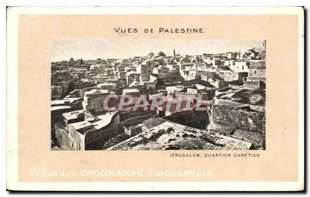 Jerusalén — Barrio cristiano — Edición de la Chocolatería d'Aigüebelle - Anverso