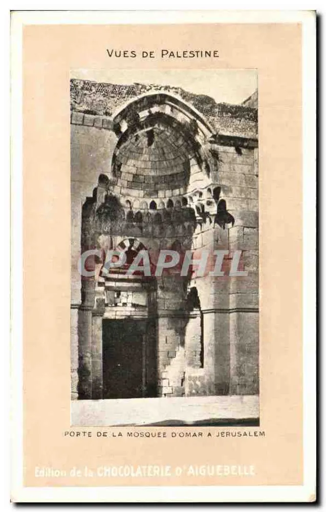 Tor der Moschee von Omar in Jerusalem — Ansichten Palästinas — Edition der Schokoladenfabrik Aiguebelle - Vorderseite