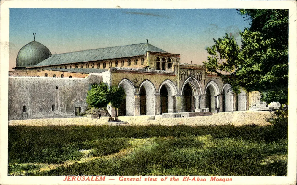 Jerusalem — Allgemeiner Blick auf die Moschee El-Aksa — The Cairo Postcard Trust-Cairo - Serie 804 - Vorderseite