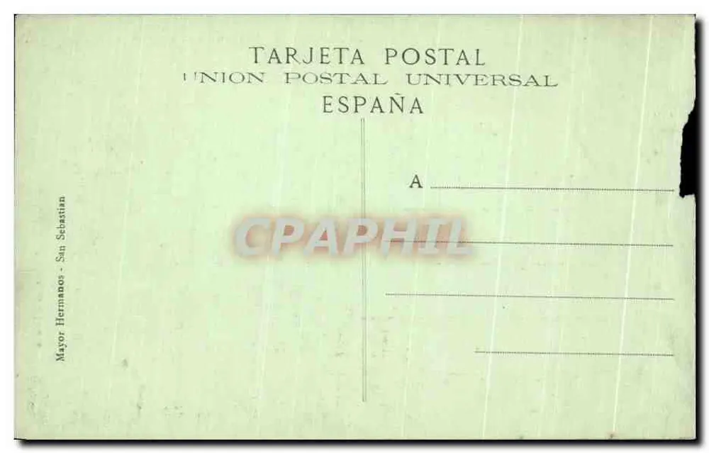 San Sebastián — Paseo de la Concha — editor Mayor Hermanos - Verso