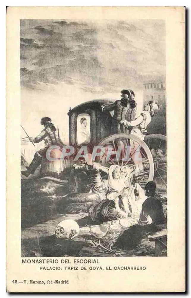 Monasterio del Escorial — Palast: Goya-Teppich, El Cacharrero — M. Moreno, fot.—Madrid - Vorderseite