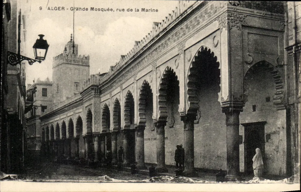 Algier — Große Moschee, rue de la Marine — unbekannter Verlag, Seriennummer 9 - Vorderseite
