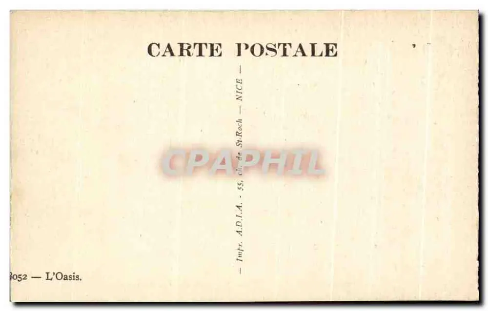 Oásis — Palmeiras — A Oásis — 8052 - Verso