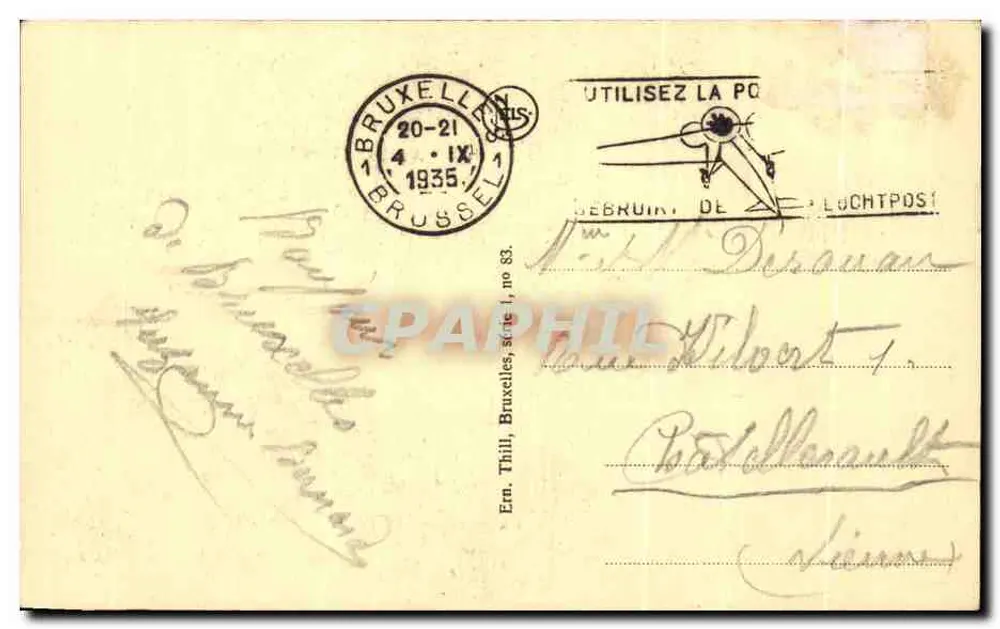 Kirche von Laeken — Brüssel-Laeken — Verlag L'Éditeur de Bruxelles, Nr. 83 - Rückseite