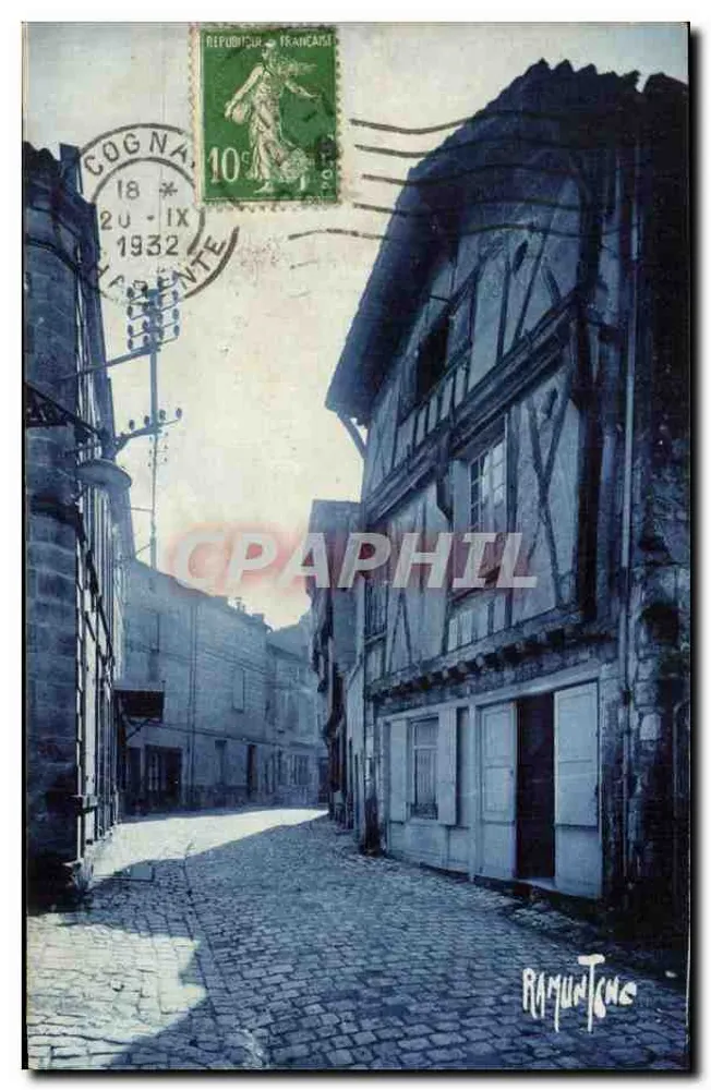Cognac - Grande-Rue — vista de rua pavimentada — editor: Éditions Artistiques Raymond Borevich, La Rochelle, n° 15112 - Frente