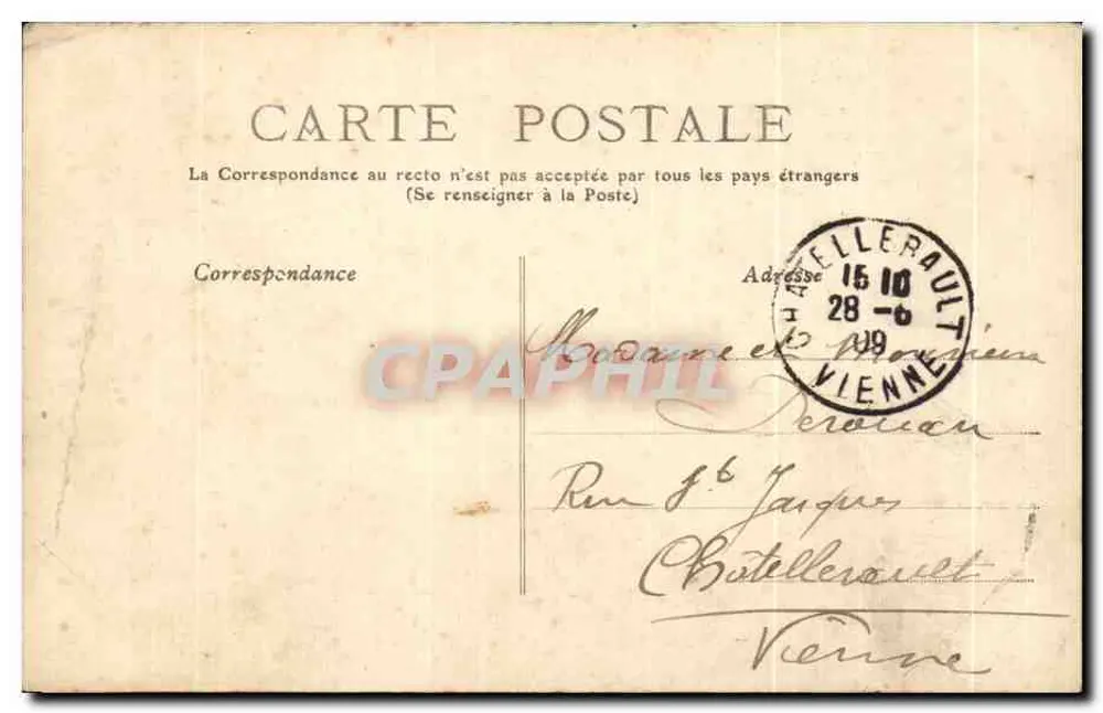 Calais — Monument des six Bourgeois de Calais — éditeur : LOTIE & LOTIE - Verso
