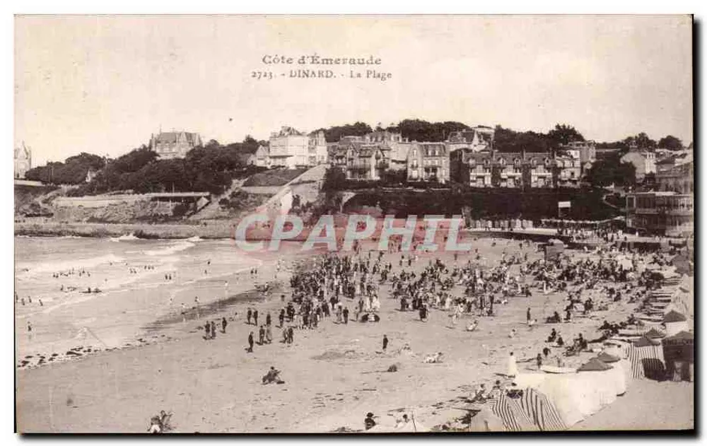Dinard - A Praia — Costa de Esmeralda, n° 2723 — editor Laurent-Nol - Frente