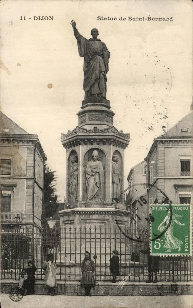 Dijon — Statue de Saint-Bernard — éditeur POCHET - Frente
