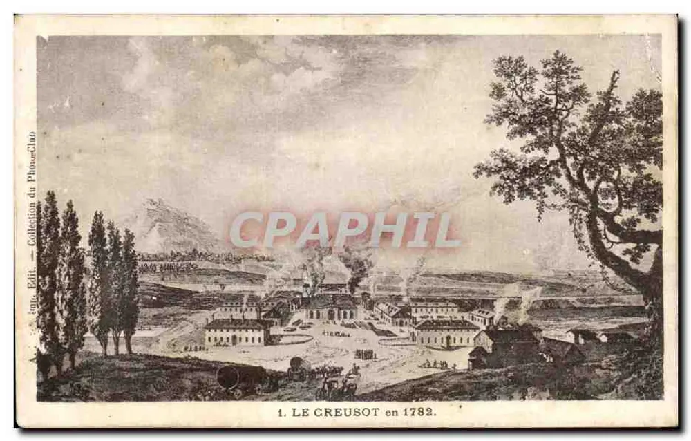 Le Creusot em 1782 — vista histórica — Coleção do Photo-Clou, n°1 - Frente