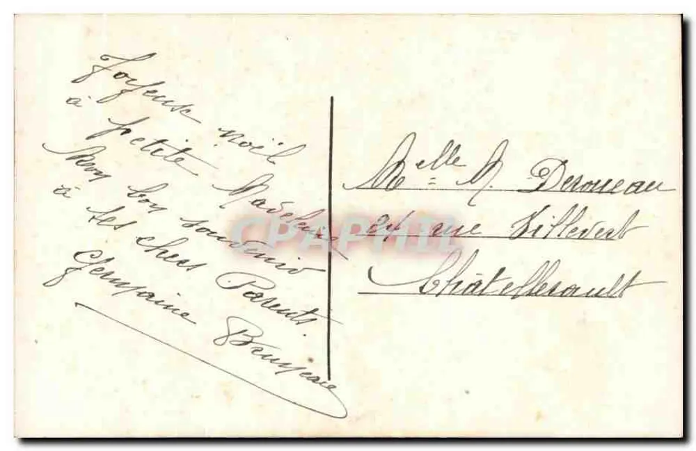 Menina segurando um buquê — Feliz Natal — DIX PARIS 2295 - Verso