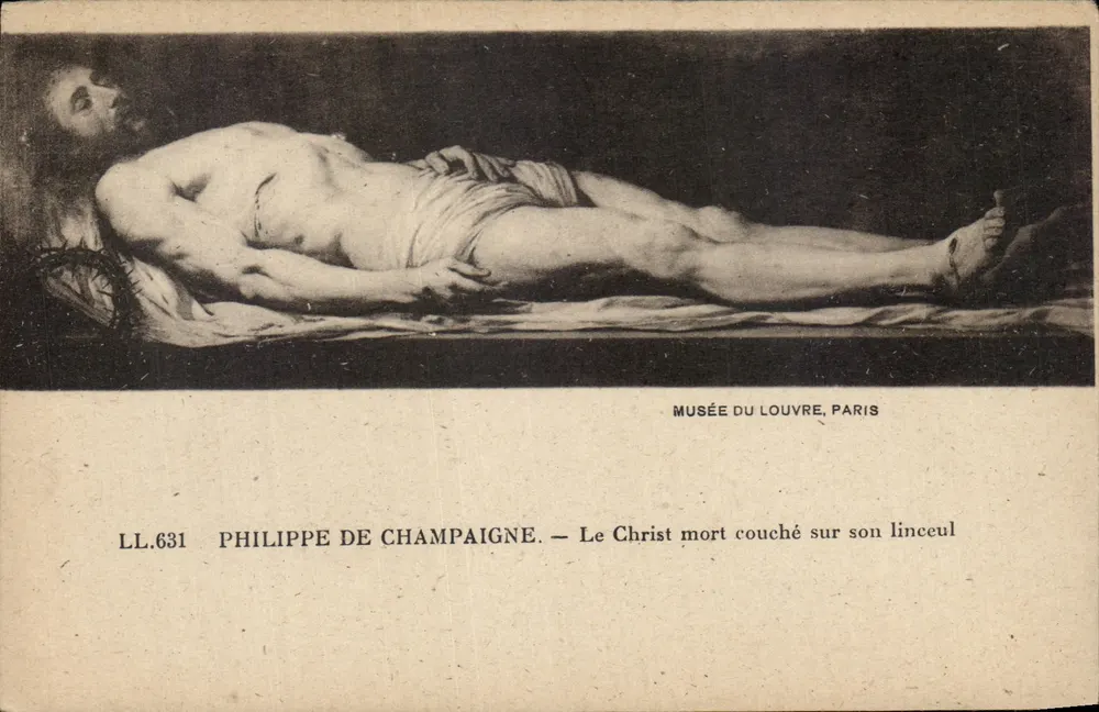 Philippe de Champaigne — Ansicht des toten Christus auf seinem Leichentuch — Musée du Louvre, Paris - Vorderseite