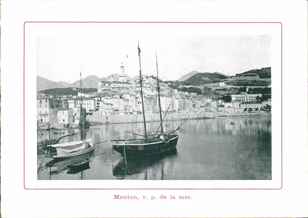 Menton, vista do mar — vista panorâmica — editor não visível - Frente