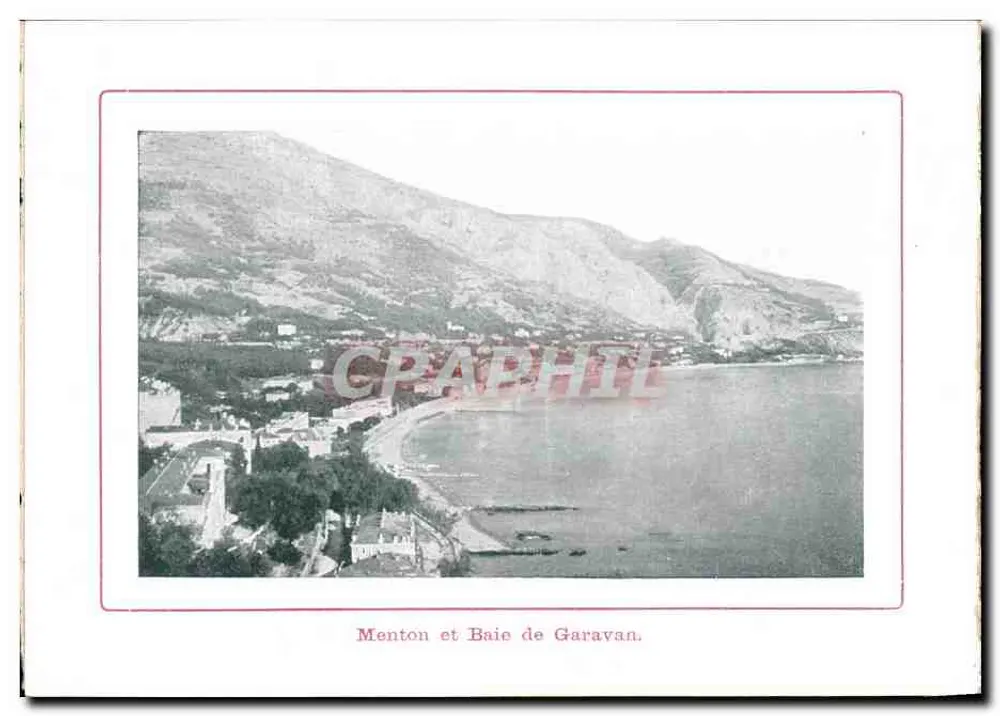 Menton e Baía de Garavan — vista panorâmica — sem editor e número de série visíveis - Frente